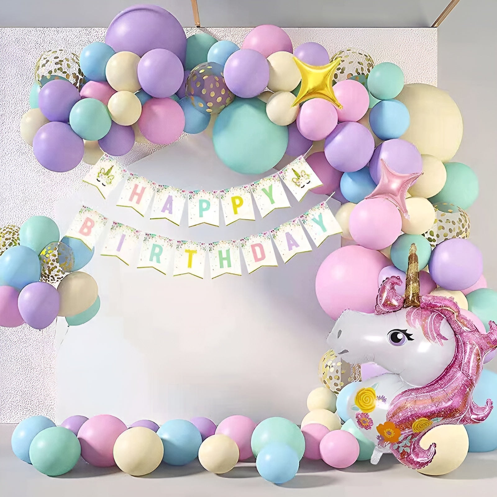 Set de Globos para Cumpleaños Unicornio – Detalle de calidad y acabado – NQLN Store