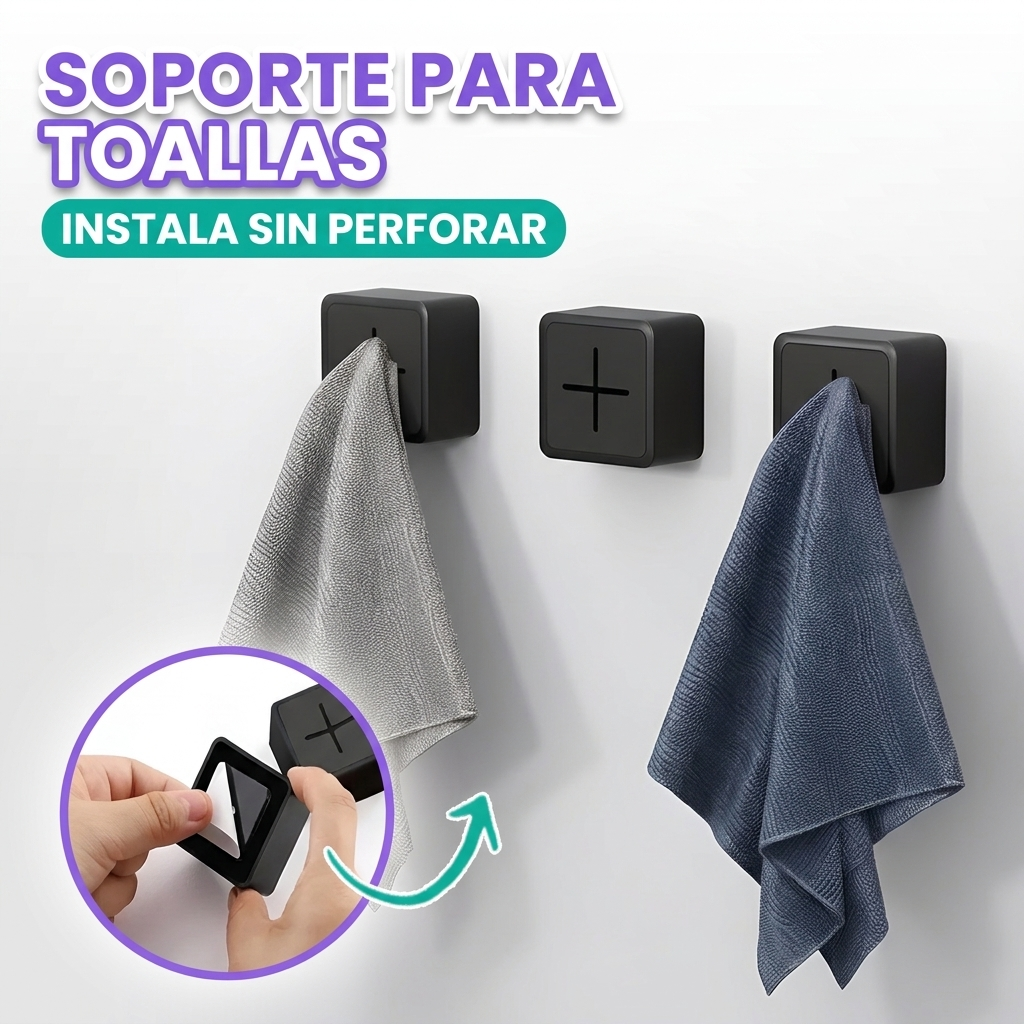 Soporte para toallas de baño (pack de 3)