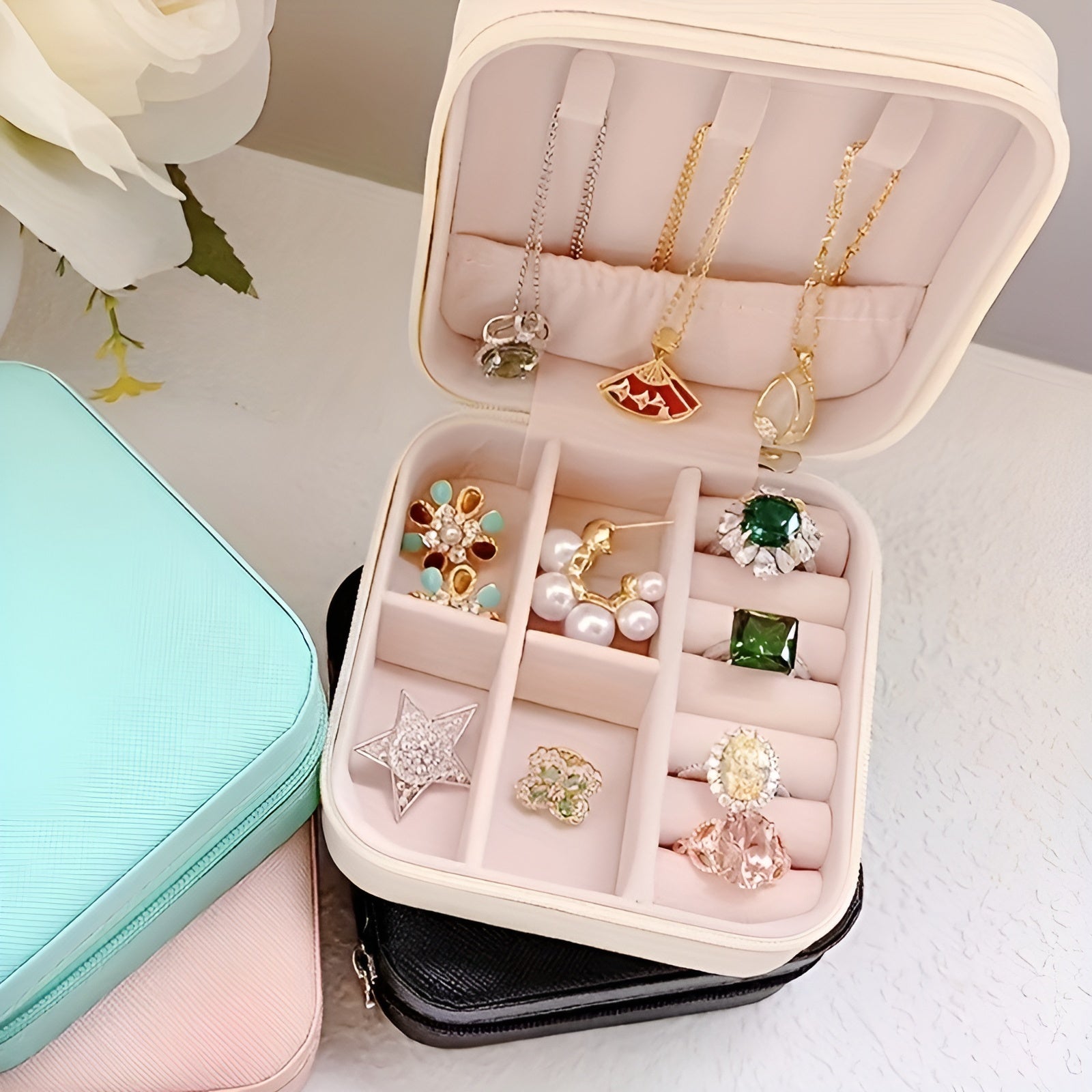 Organizador de joyas estuche de viaje – Tienda online NQLN Store Venezuela
