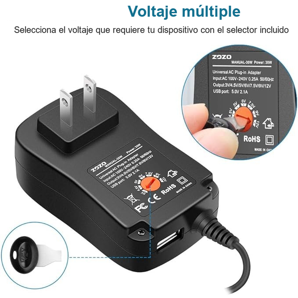 Adaptador universal AC/DC 30W