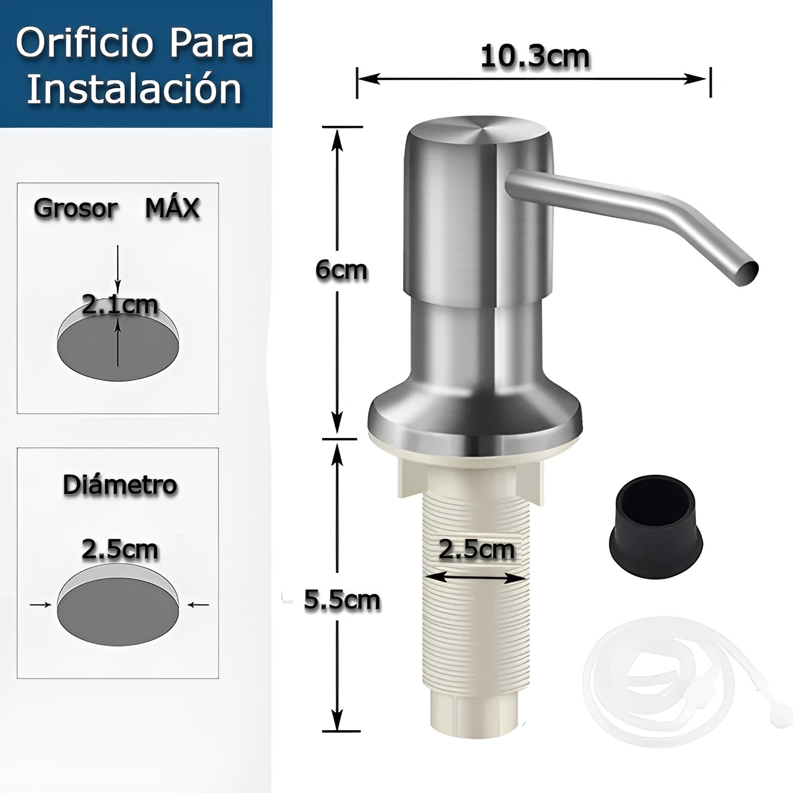 Dispensador de jabon para Fregadero De Cocina – Detalle de calidad y acabado – NQLN Store