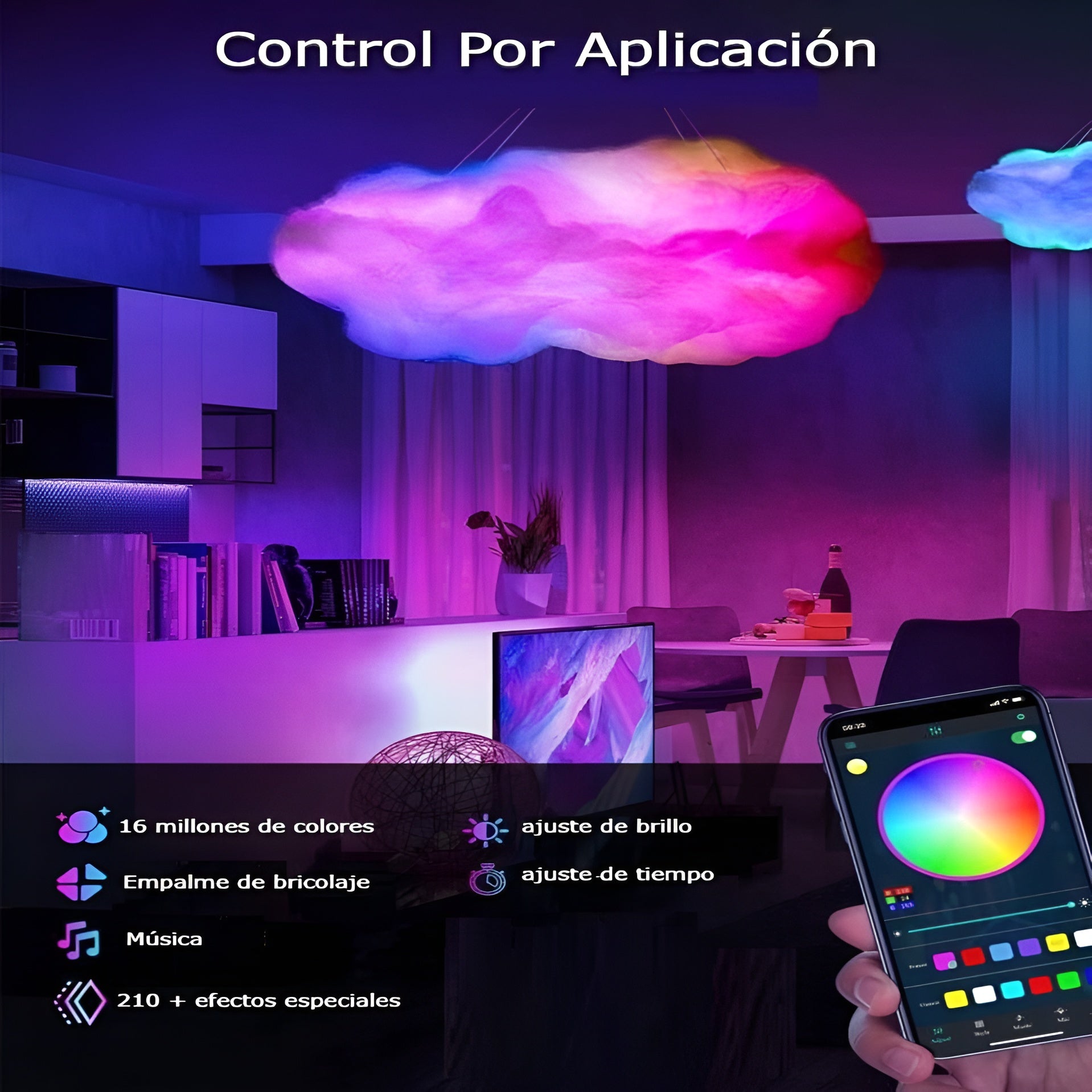 Luces  LED en forma de nubes 3D – Tienda online NQLN Store Venezuela