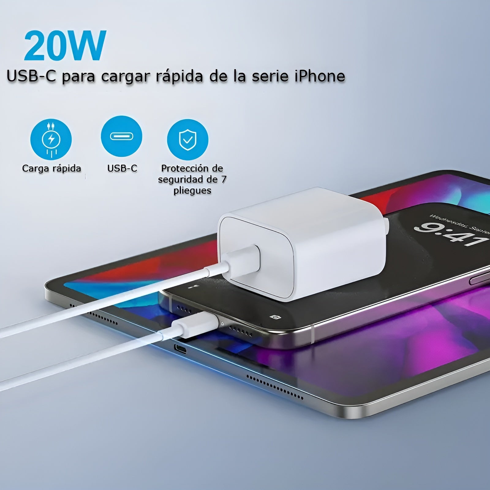 Cargador rapido plegable de 20 W para Iphone – Tienda online NQLN Store Venezuela