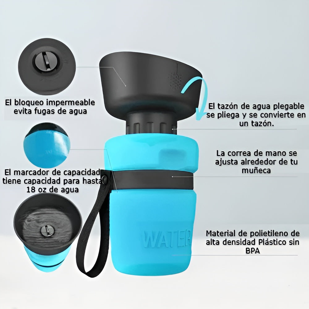 Botella de agua para mascotas – Vista adicional – Disponible en NQLN Store Venezuela