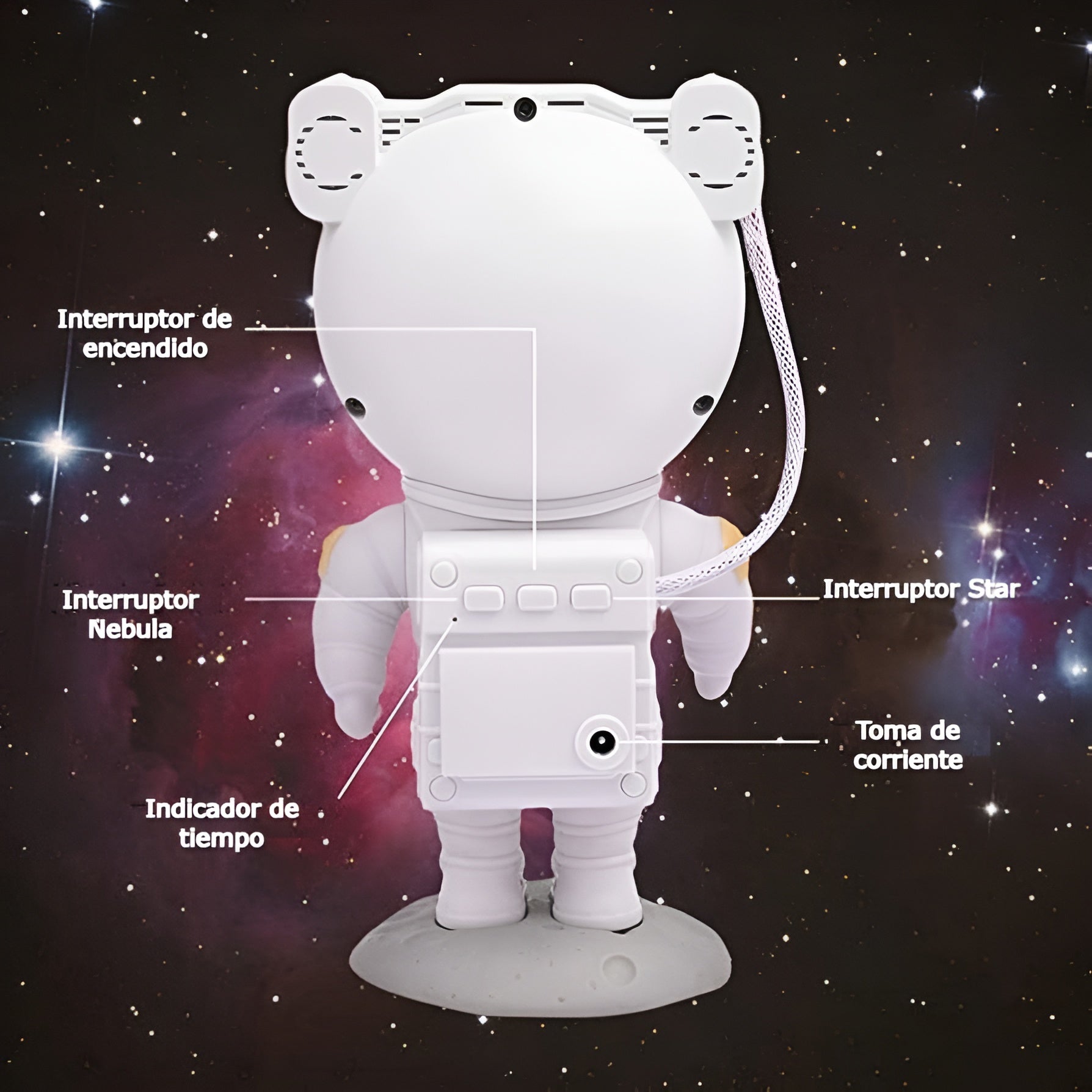 Proyector de luz nocturna 2 en 1 con forma de astronauta – Comprar al mejor precio en NQLN Store Venezuela