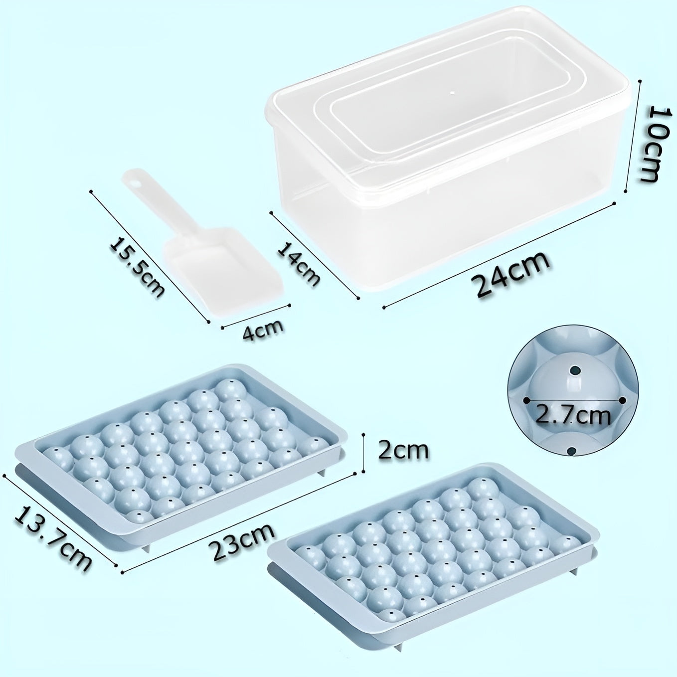 Molde para mini cubos de hielo – Vista detalle del producto – NQLN Store