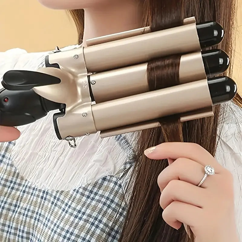 Rizadora de cabello 3 tubos – Comprar online en NQLN Store Venezuela con envío a todo el país