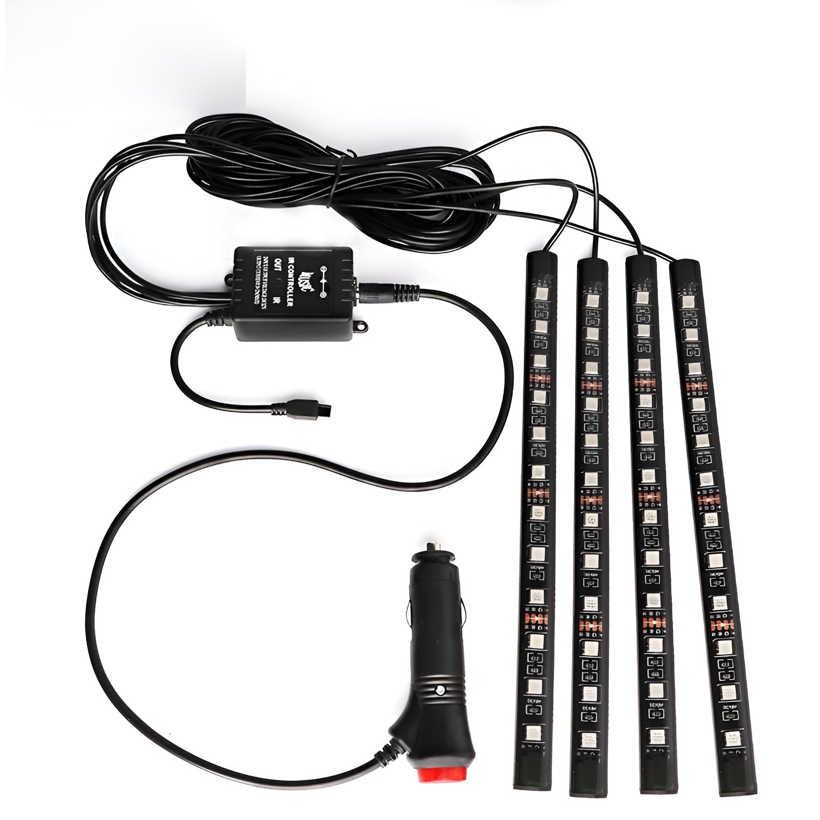 Luz led multicolor para interior de carro – Vista detalle del producto – NQLN Store