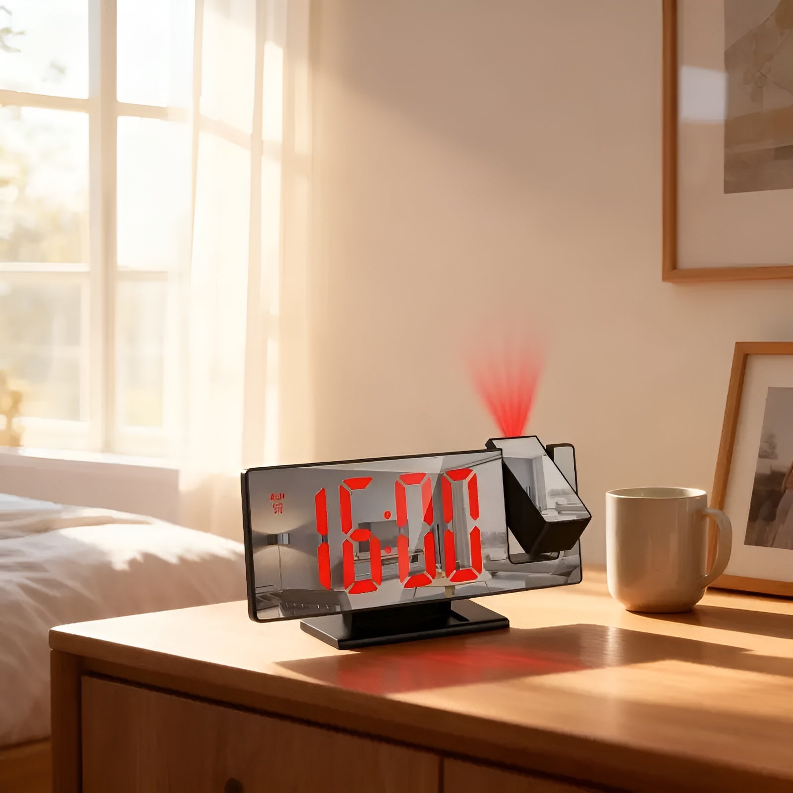 Reloj despertador con proyección – Vista detalle del producto – NQLN Store