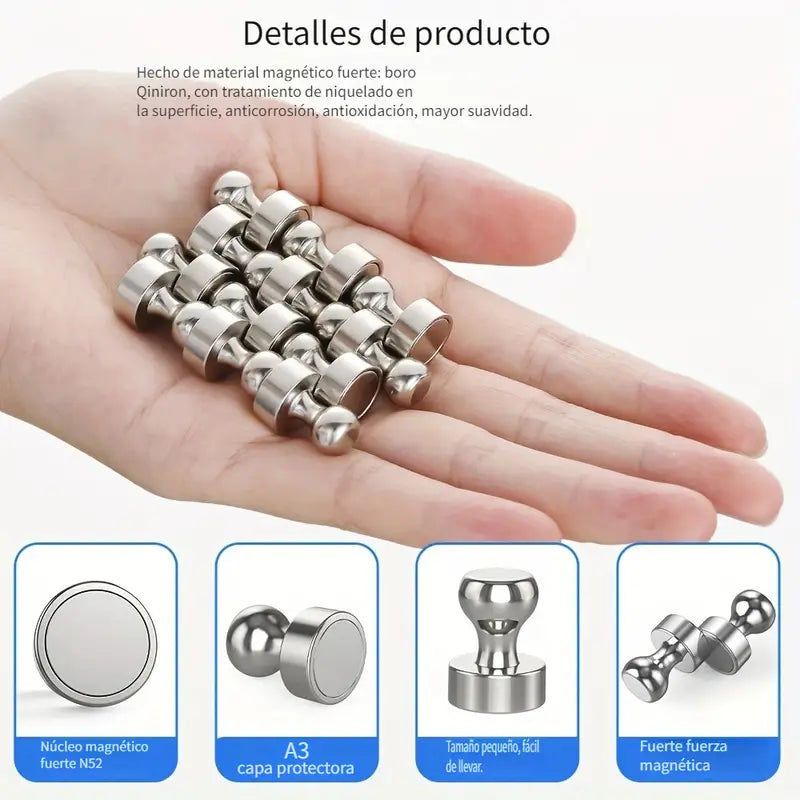 Pines magnéticos 10 piezas – Detalle de calidad y acabado – NQLN Store