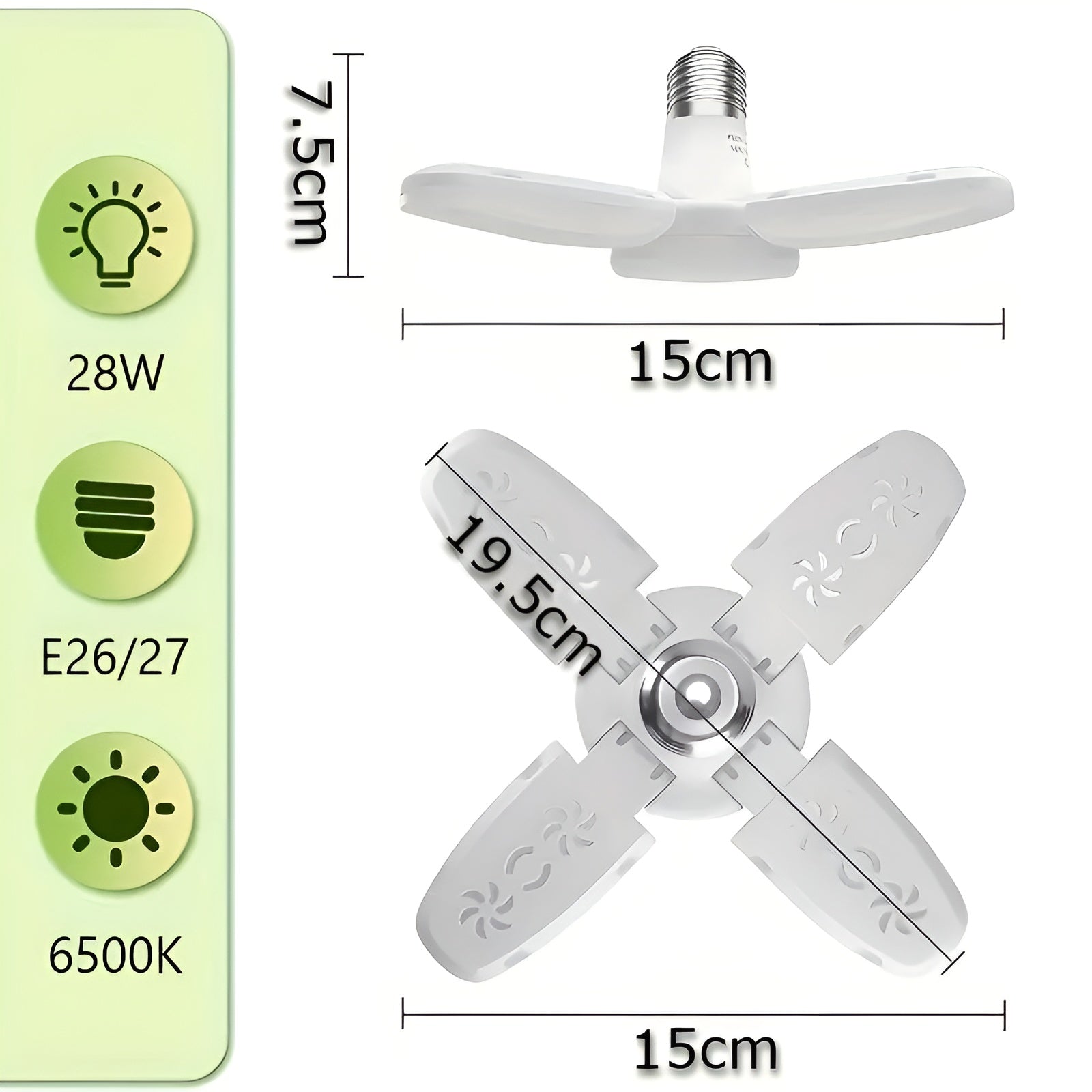 Bombillo LED en forma de cruz plegable – Al mejor precio en NQLN Store Caracas y Margarita