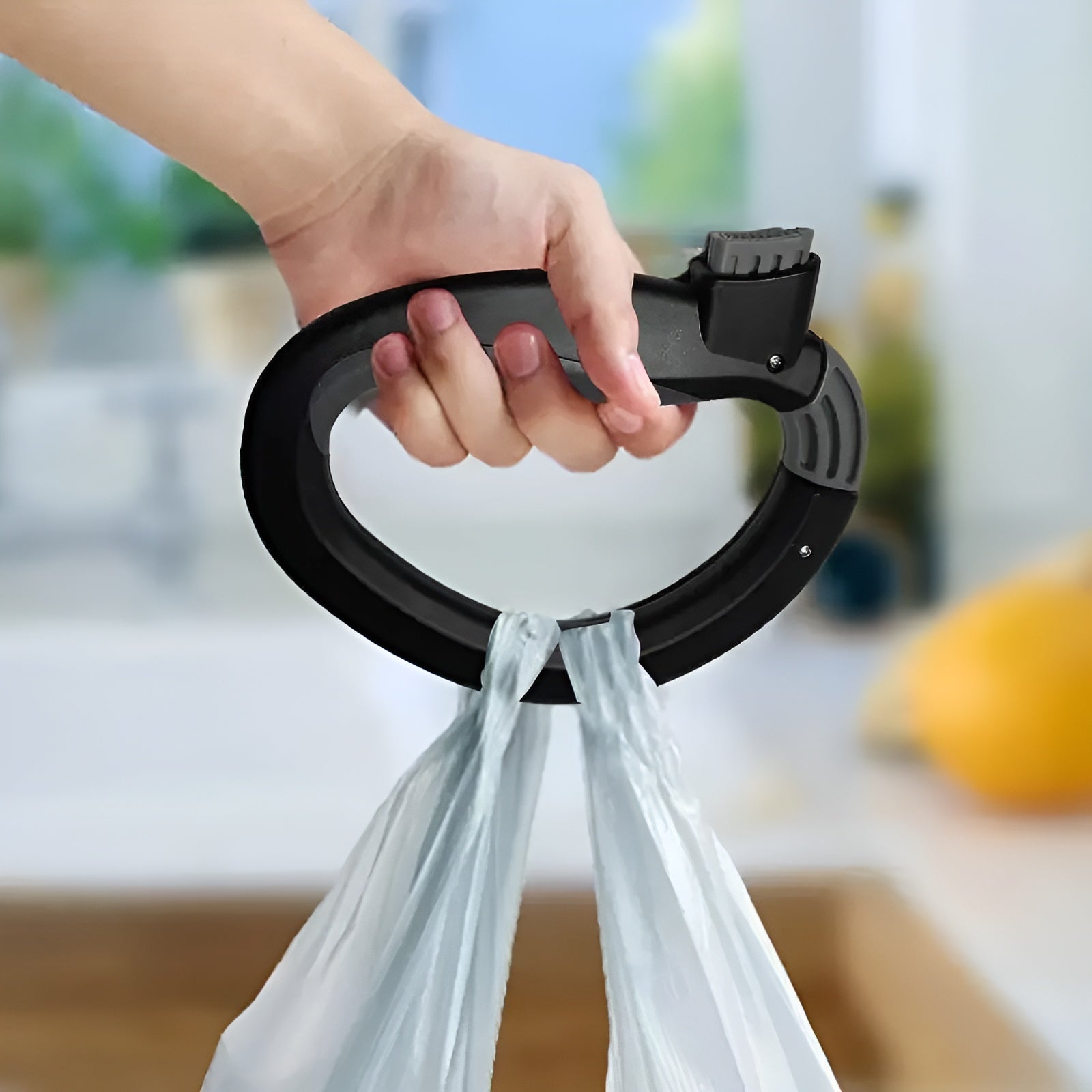 Soporte para bolsas de compras – Vista adicional – Disponible en NQLN Store Venezuela