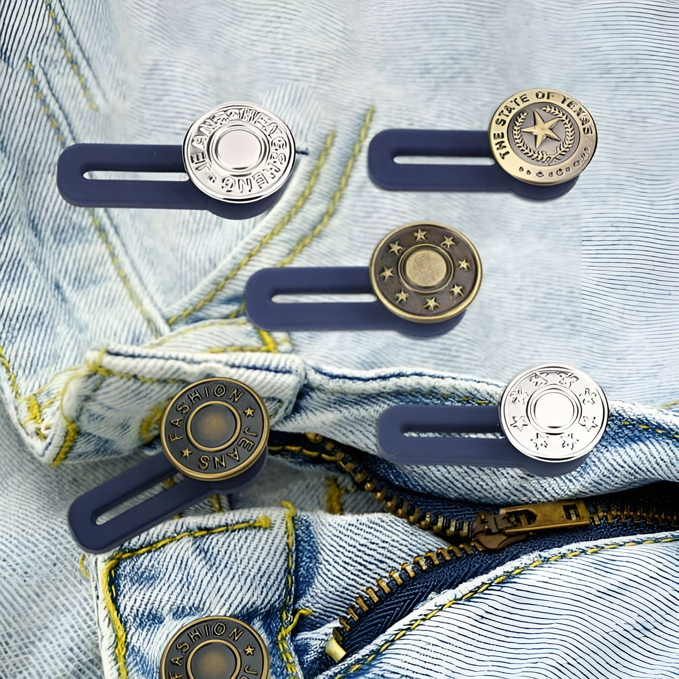 Boton de pantalones ajustable – Vista de cerca del producto – NQLN Store