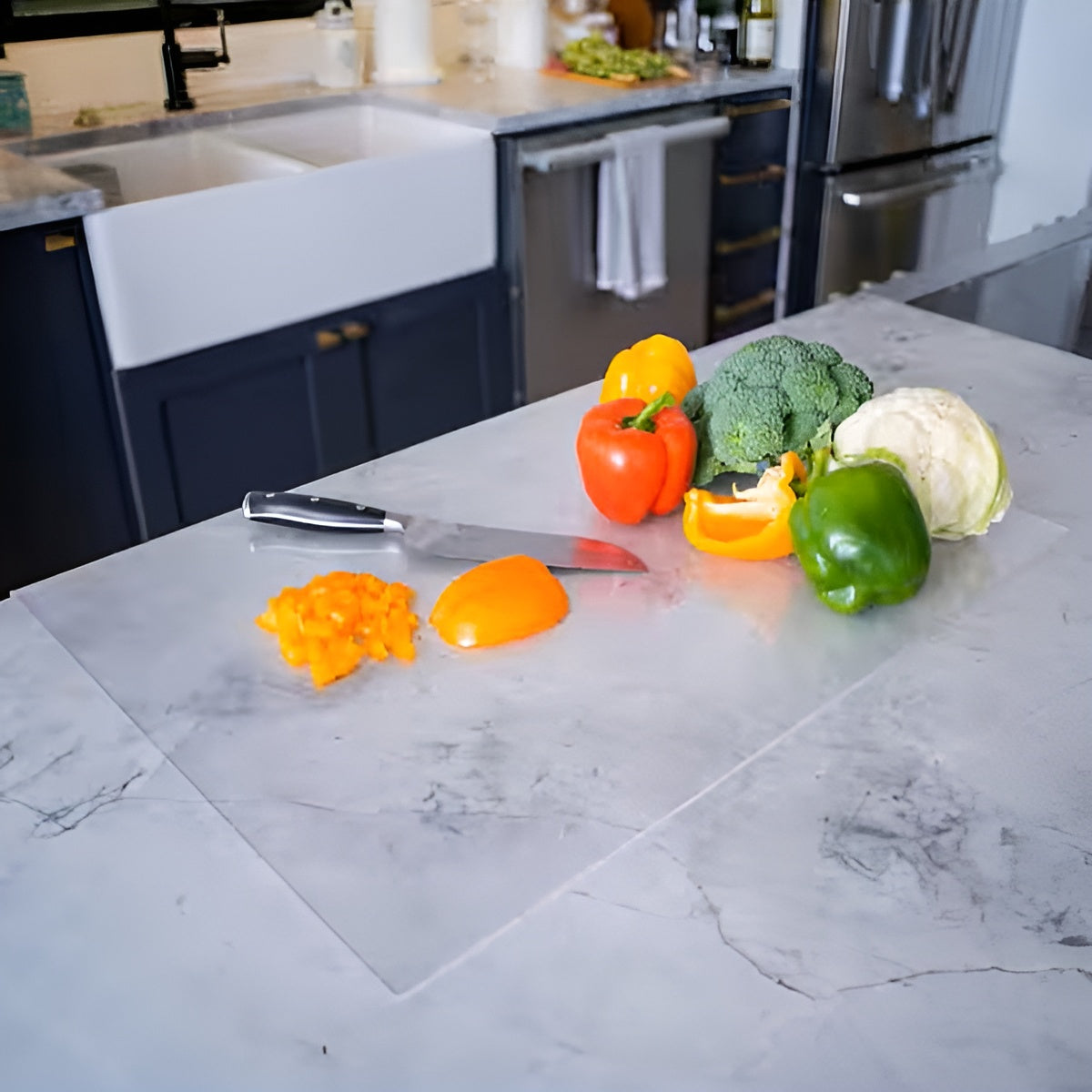 Tabla acrílica  transparente de cortar para encimera de cocina – Tienda online NQLN Store Venezuela