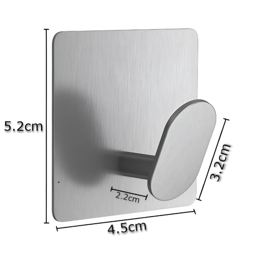 Ganchos adhesivos rectangulares de metal