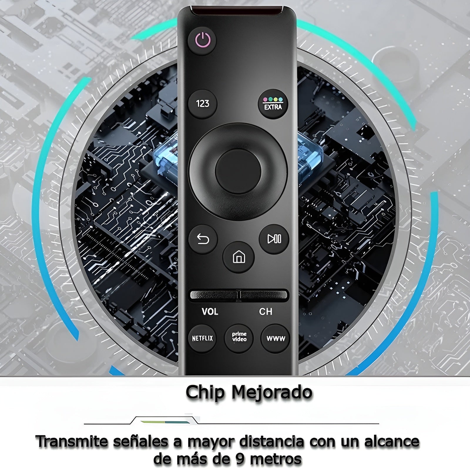 Control remoto smart TV – Detalle de calidad y acabado – NQLN Store