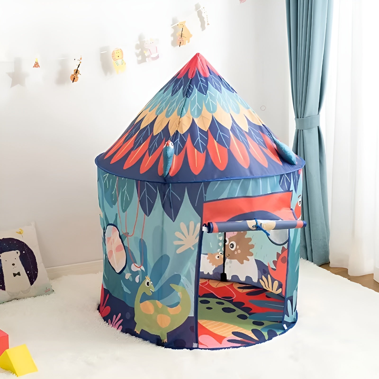 Carpa de juegos única de dinosaurios para niños como juguete – Vista adicional – Disponible en NQLN Store Venezuela