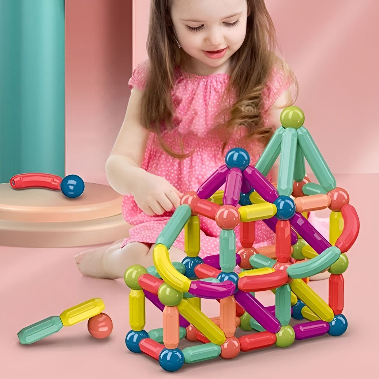 Juego de Construcción Magnético de Bolas y Varillas – Envío a toda Venezuela – NQLN Store