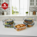 Envases hermeticos de vidrio 5 unidades Vauli – Tienda online NQLN Store Venezuela