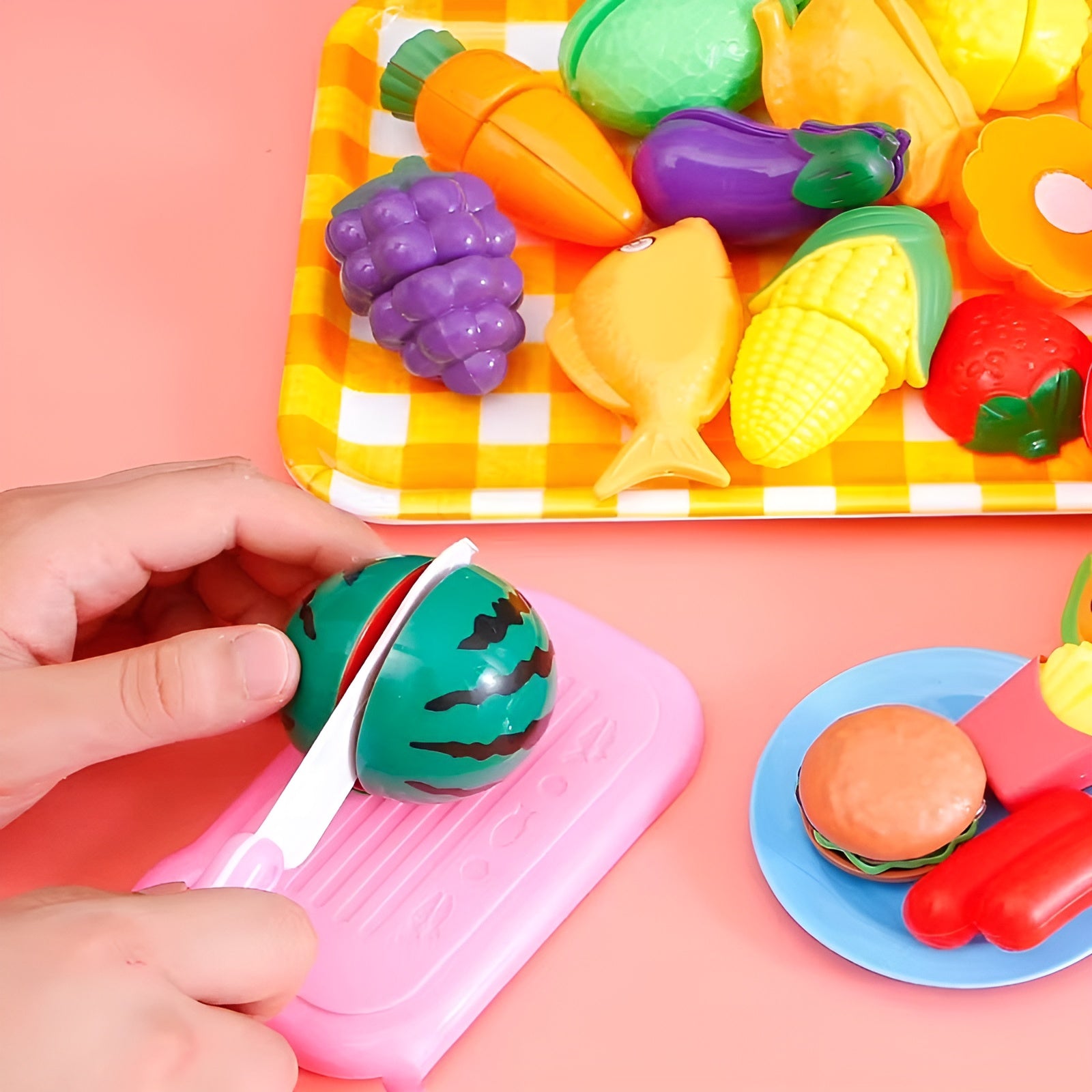 Juego de alimentos con cesta de verduras falsas para niños – Envío a toda Venezuela – NQLN Store