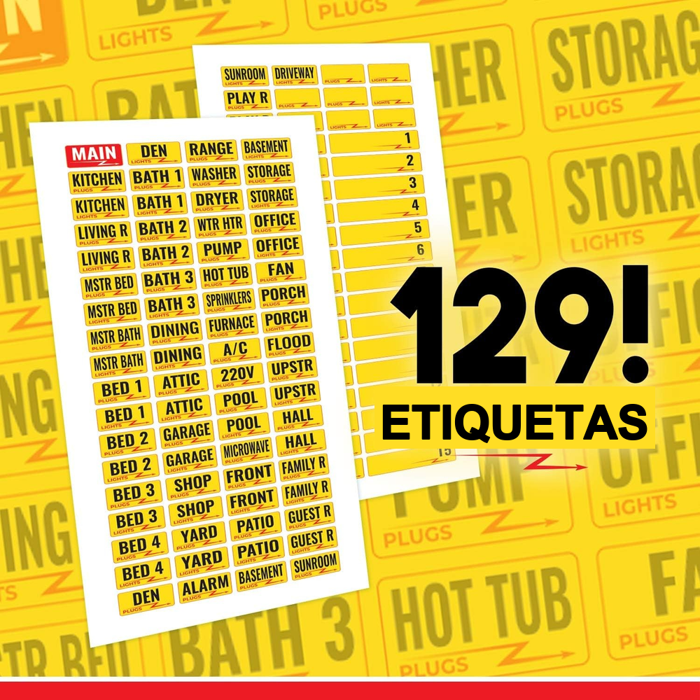 Etiquetas para caja de fusibles electricos