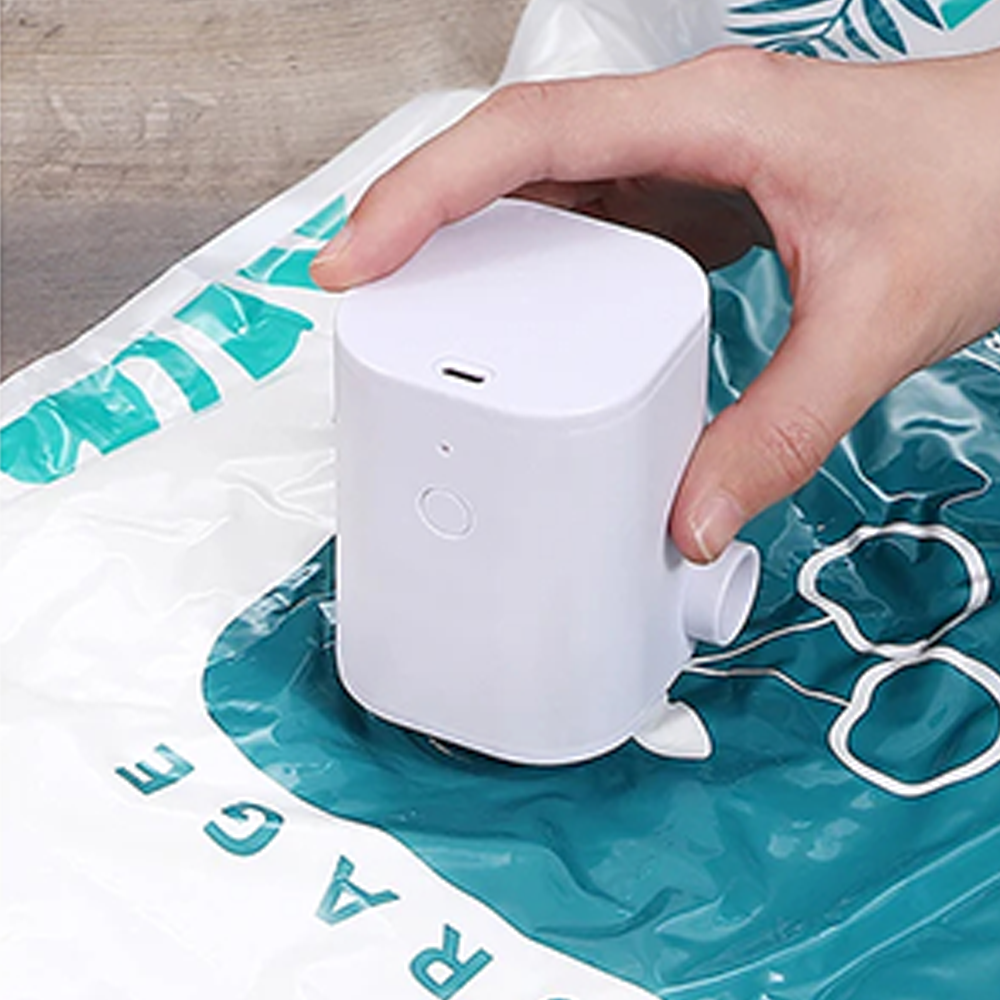 Bomba de aire portatil inflador electrica – Vista de cerca del producto – NQLN Store
