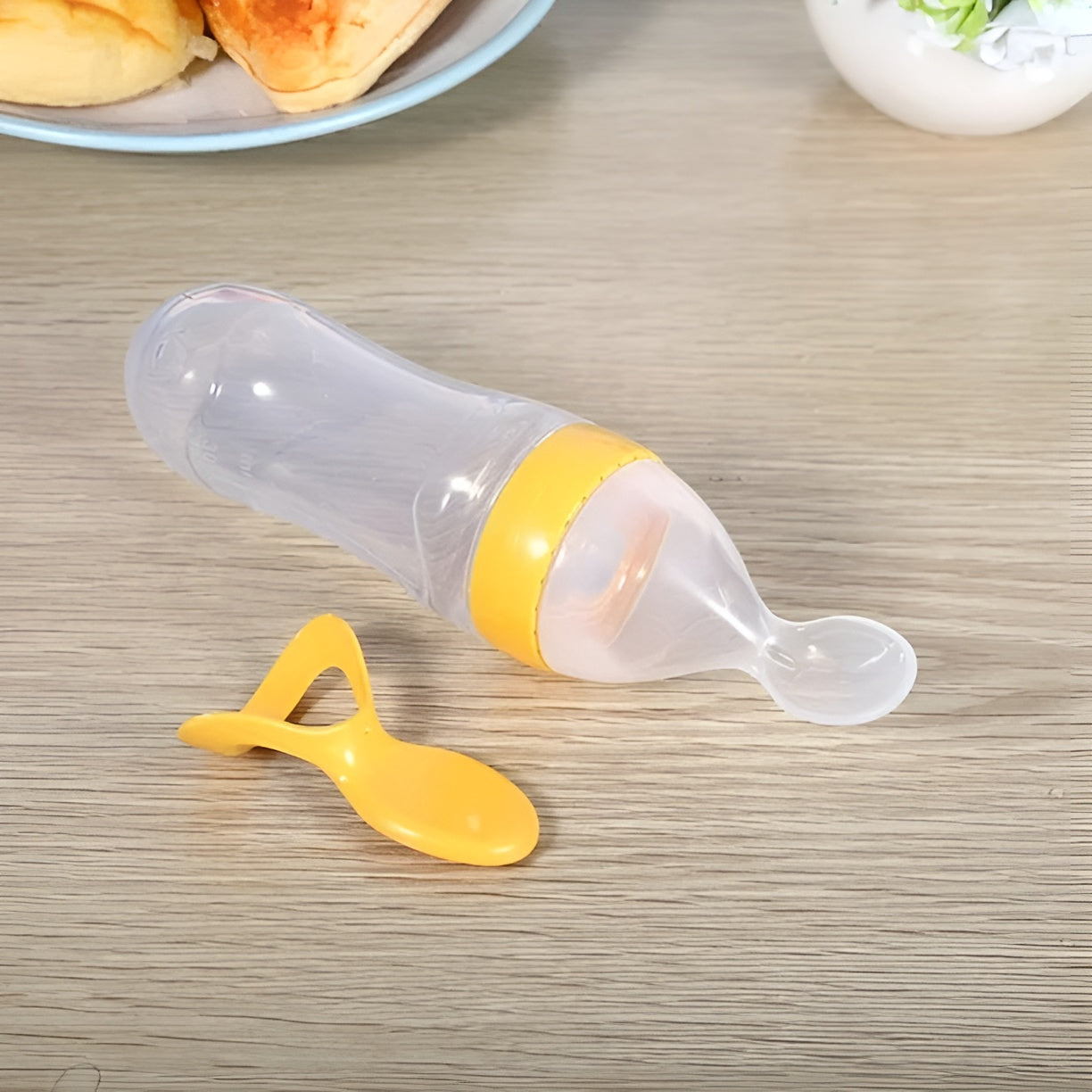 Botella de silicona con cuchara y cubierta  90ml – Tienda online NQLN Store Venezuela