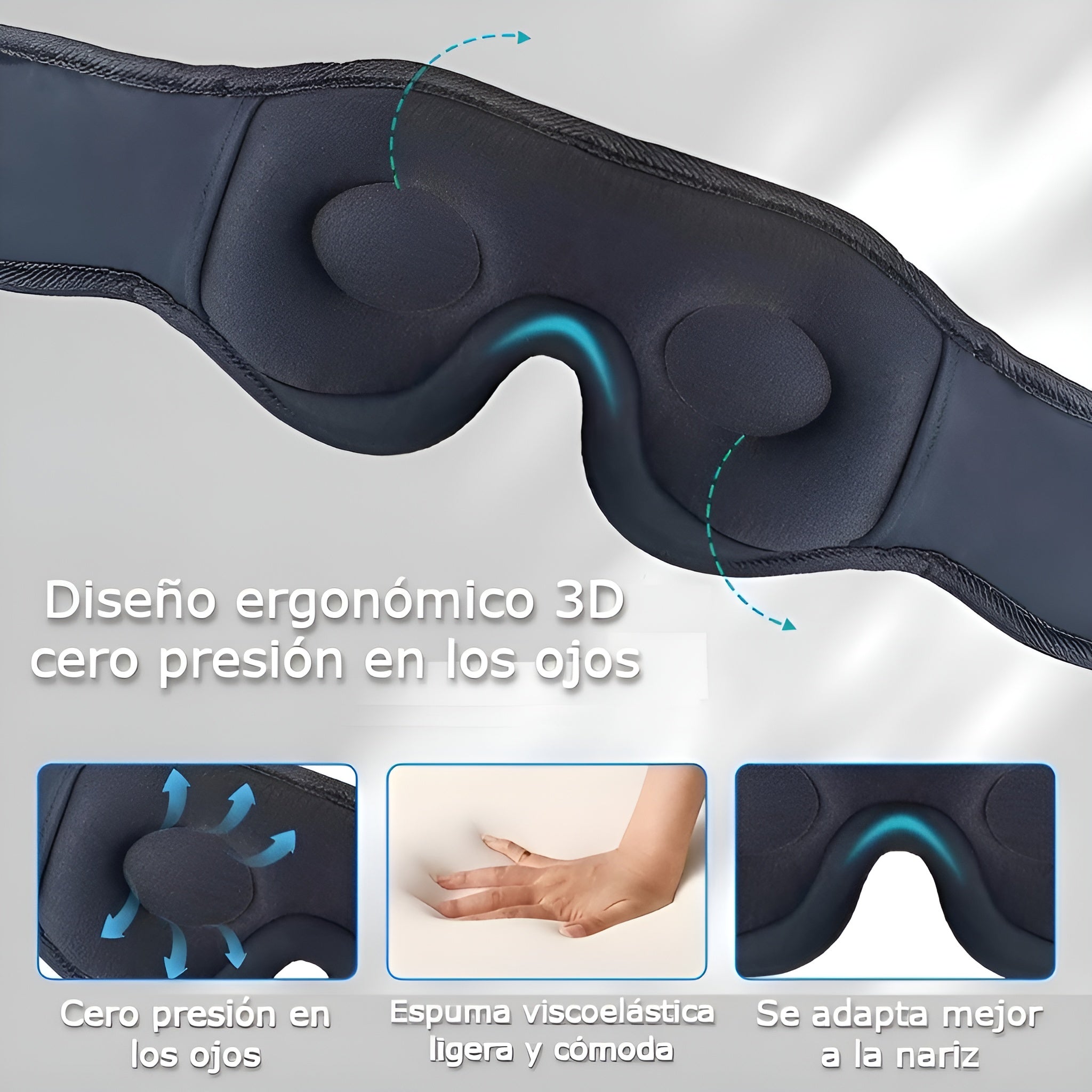 Antifaz para dormir con auriculares Bluetooth – Tienda online NQLN Store Venezuela