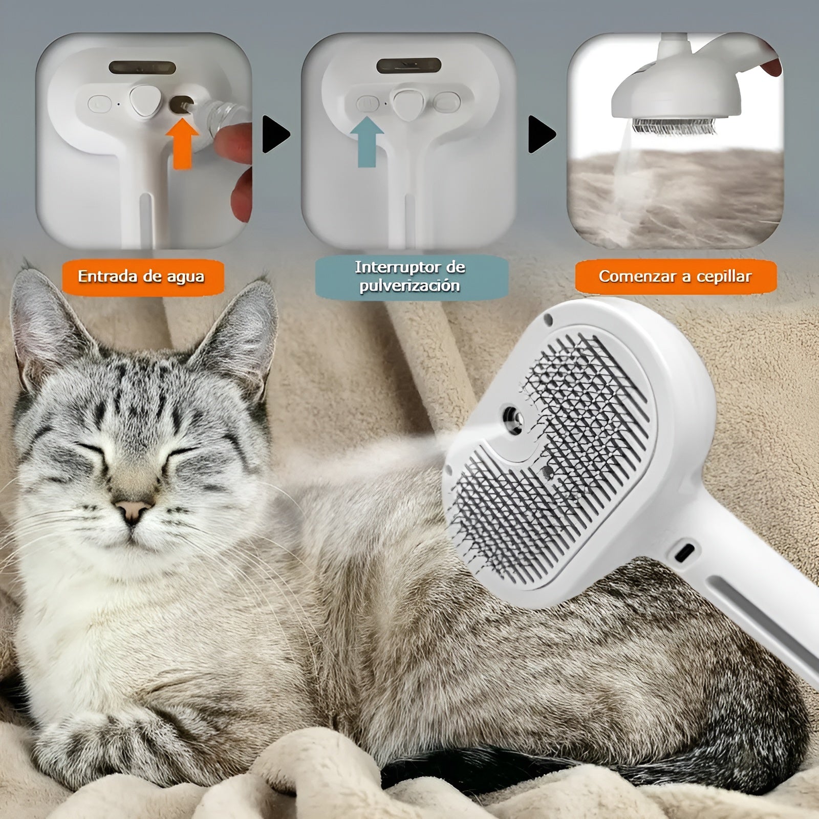 Cepillo de vapor para aseo de mascotas – Tienda online NQLN Store Venezuela
