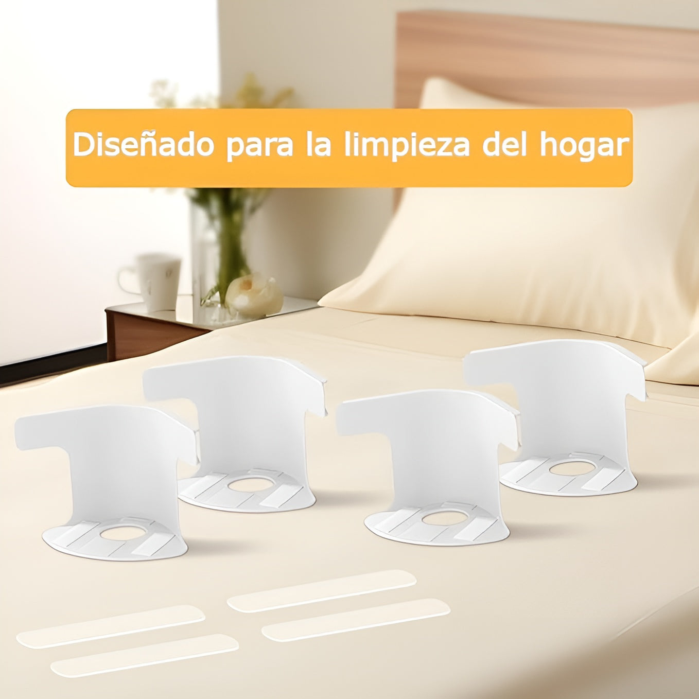 Sujeta sábanas de esquina (set de 4) – Vista de cerca del producto – NQLN Store