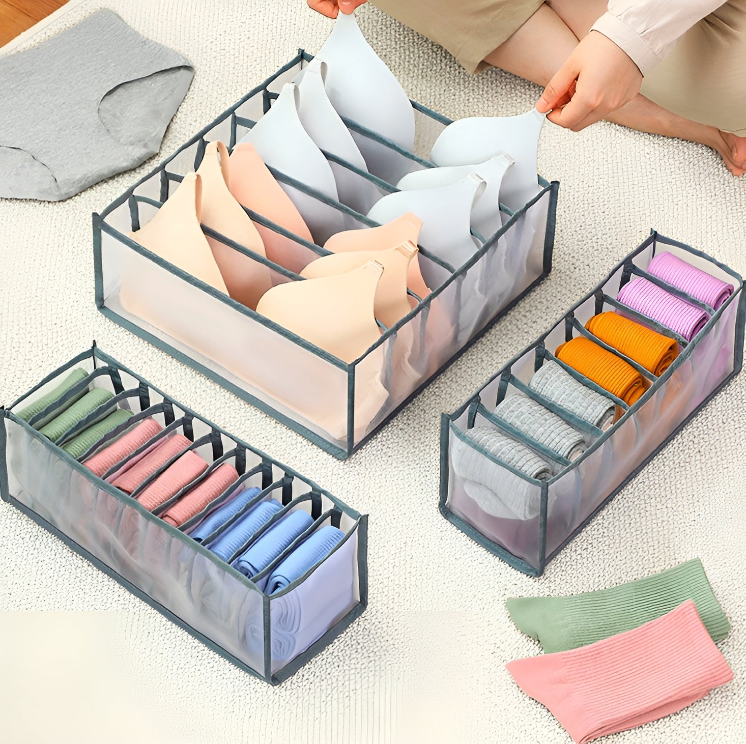 Organizadores de ropa interior (Pack de 3) – Vista detalle del producto – NQLN Store