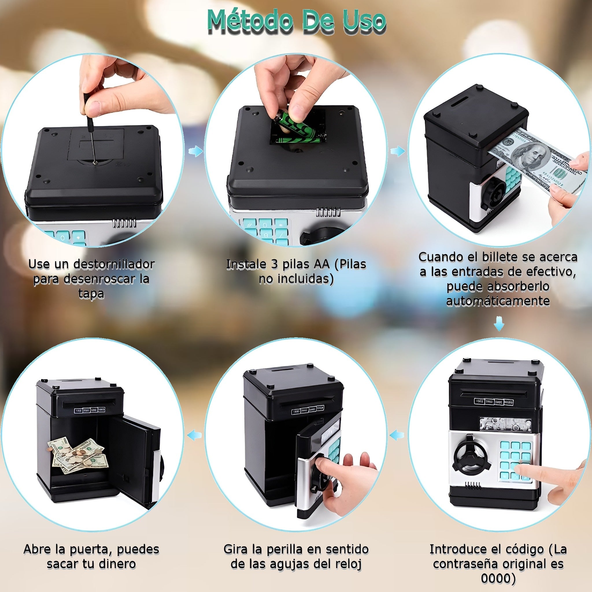 Alcancia electronica con contrasena – Tienda online NQLN Store Venezuela