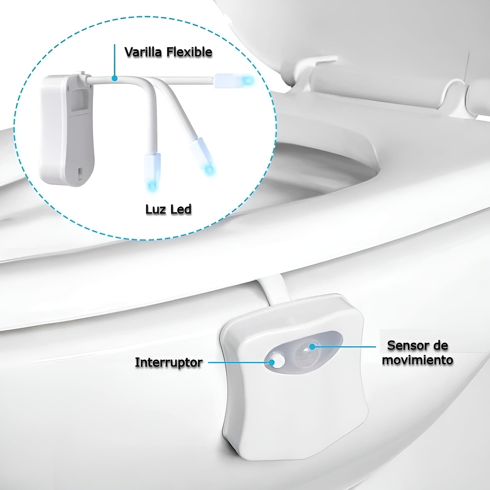 Sensor de luces led nocturna para inodoro – Envío a toda Venezuela – NQLN Store