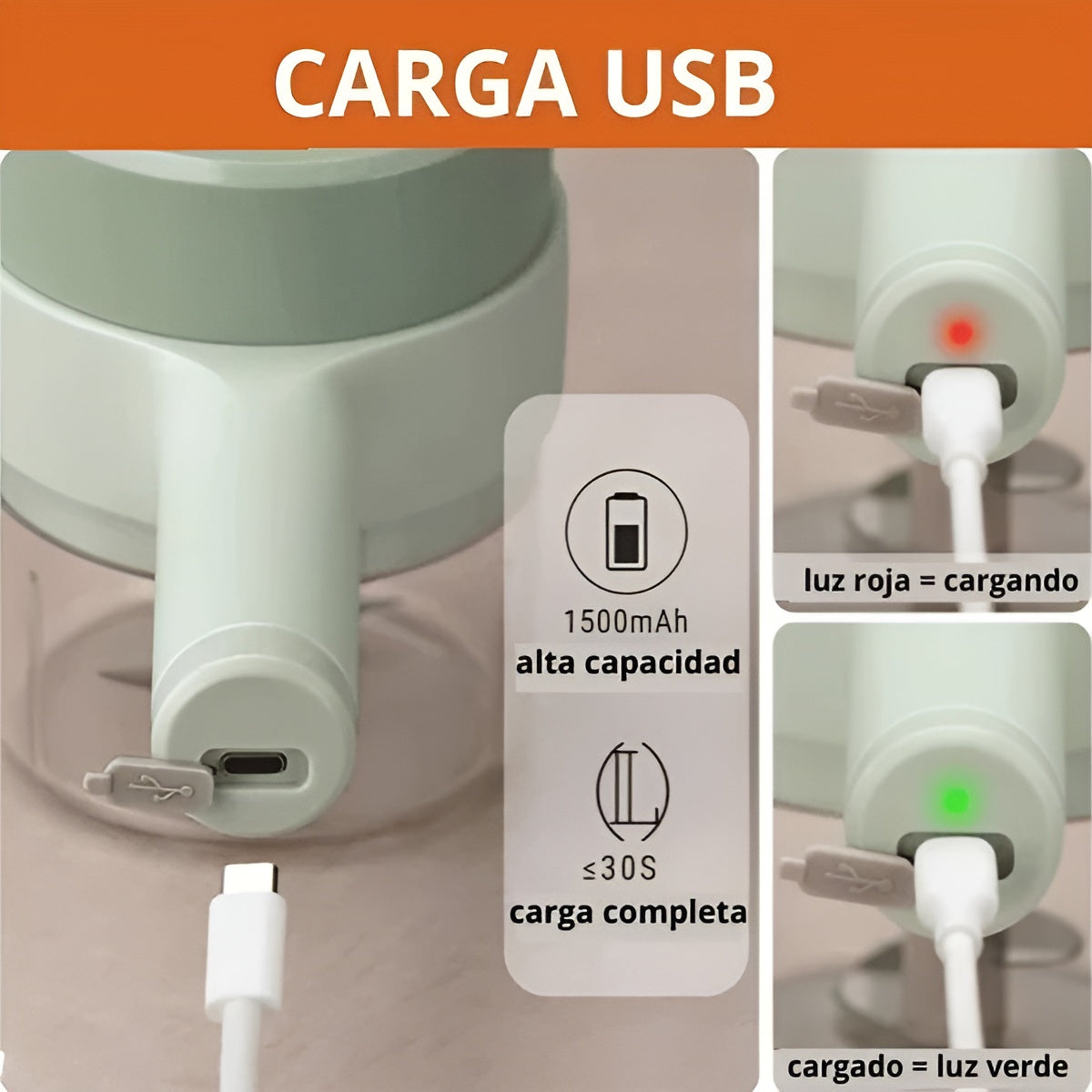 Cortador de verduras recargable 4 en 1 – Envío a toda Venezuela – NQLN Store