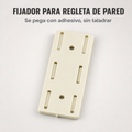 Fijador para regleta de pared con autoadhesivo multifuncional
