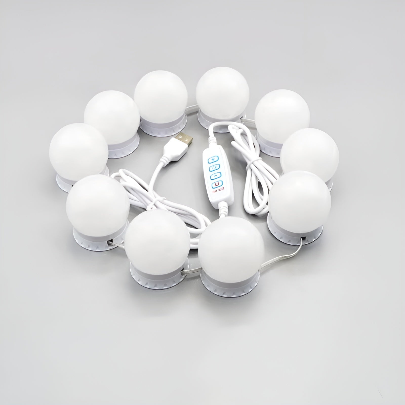 Luces Led en esfera para espejo – Vista detalle del producto – NQLN Store