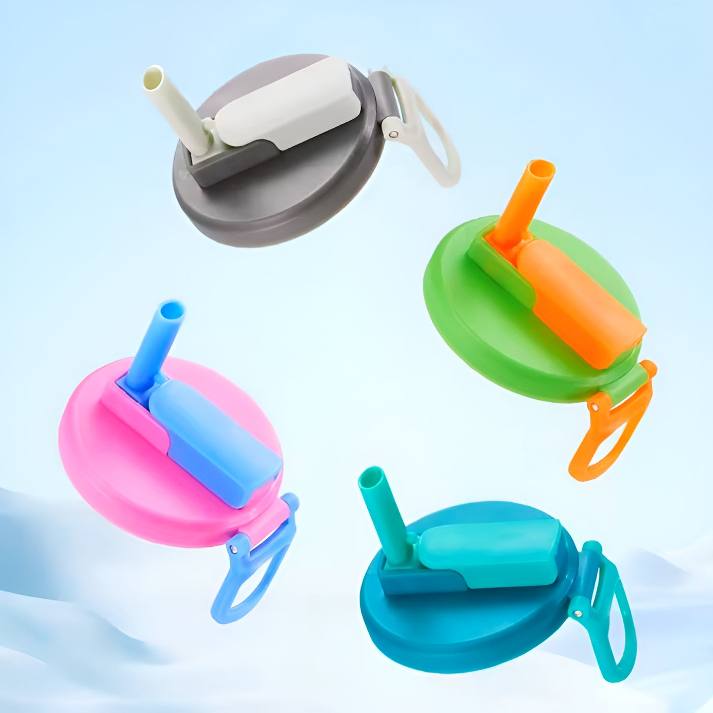 Tapas de silicona con popote para latas(pack de 4) – Disponible en NQLN Store con envío gratis desde $20