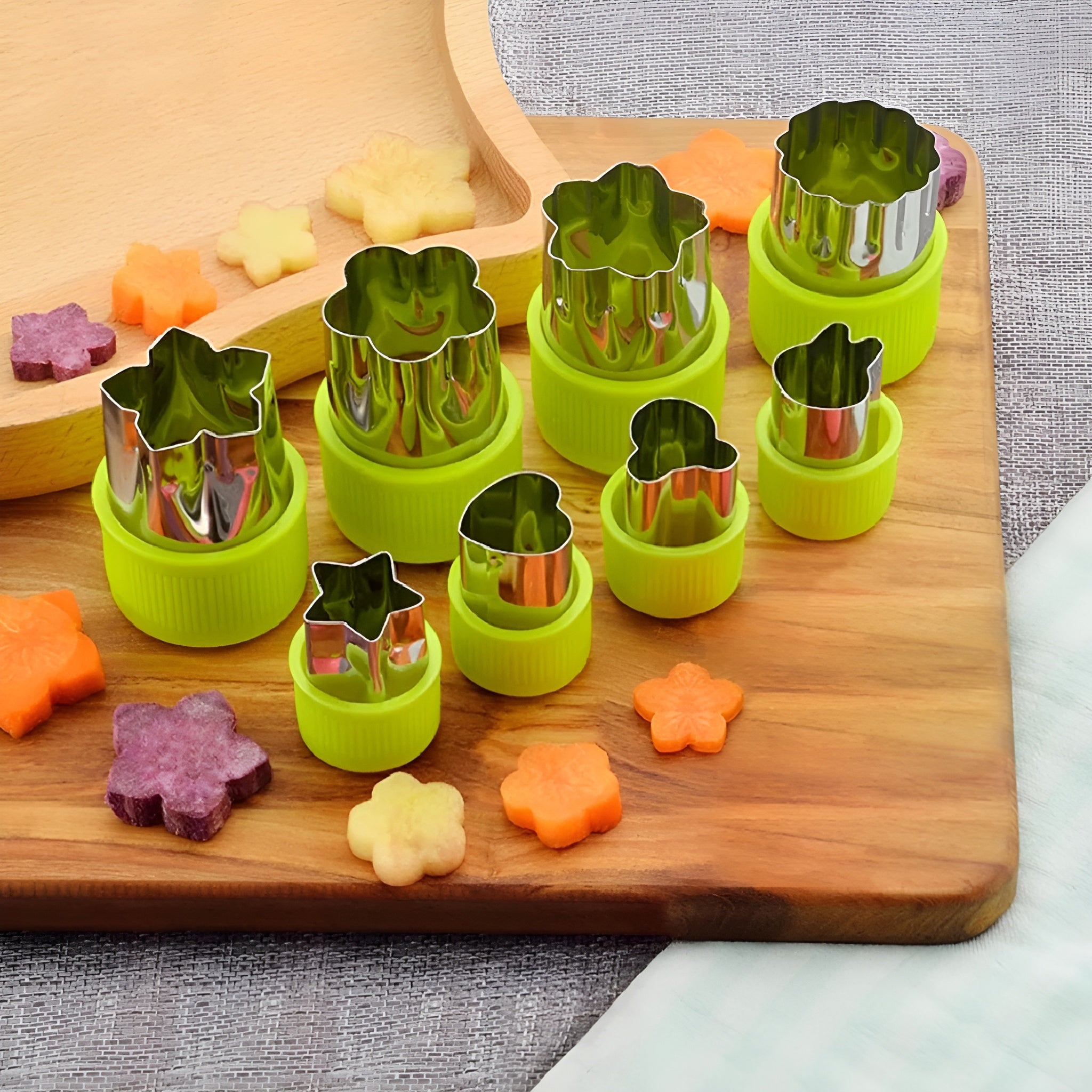 Mini Cortadores De Frutas Vegetales Y Galletas – Vista de cerca del producto – NQLN Store