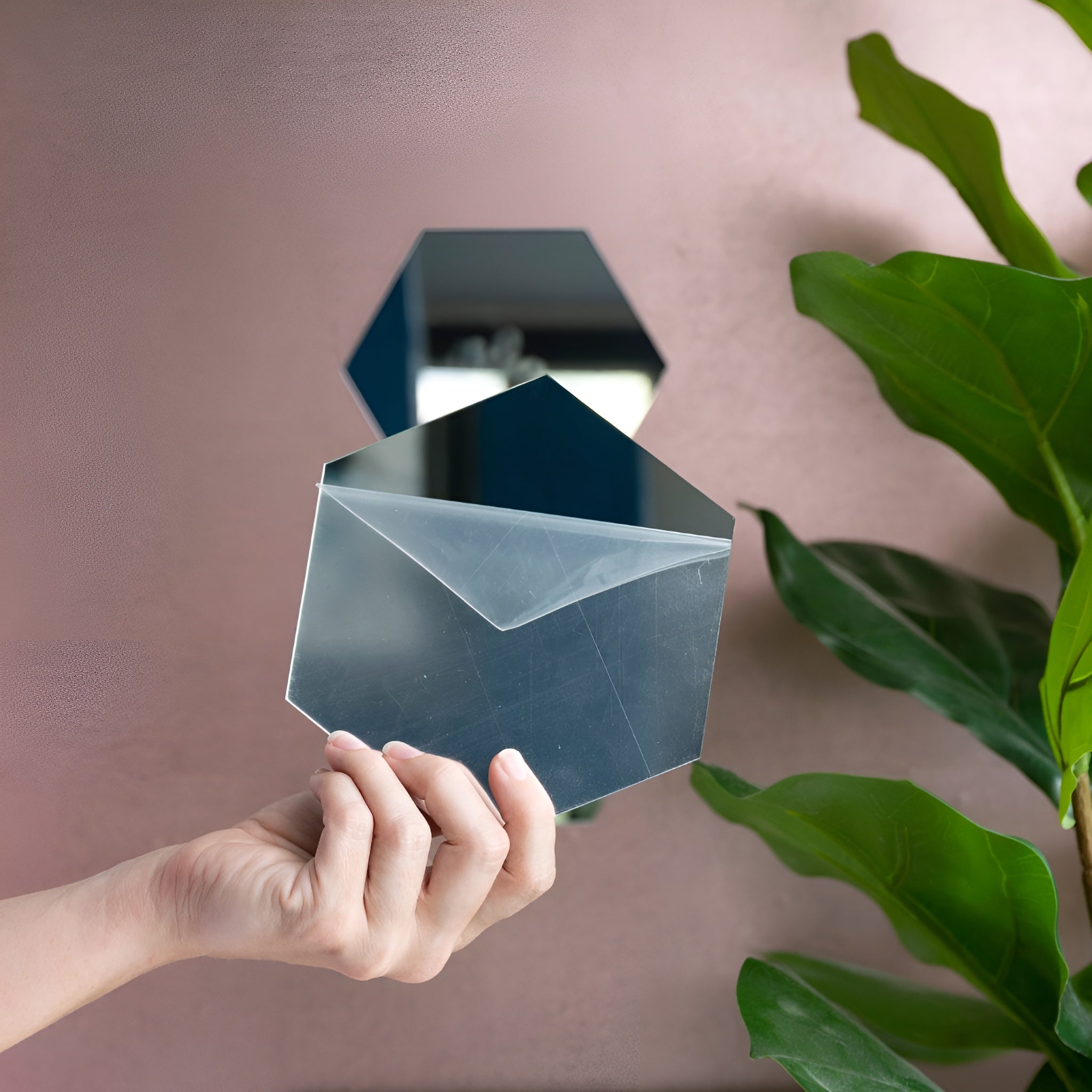Espejo sin vidrio con forma hexagonal acrílica 3D (24 unidades) – Comprar al mejor precio en NQLN Store Venezuela