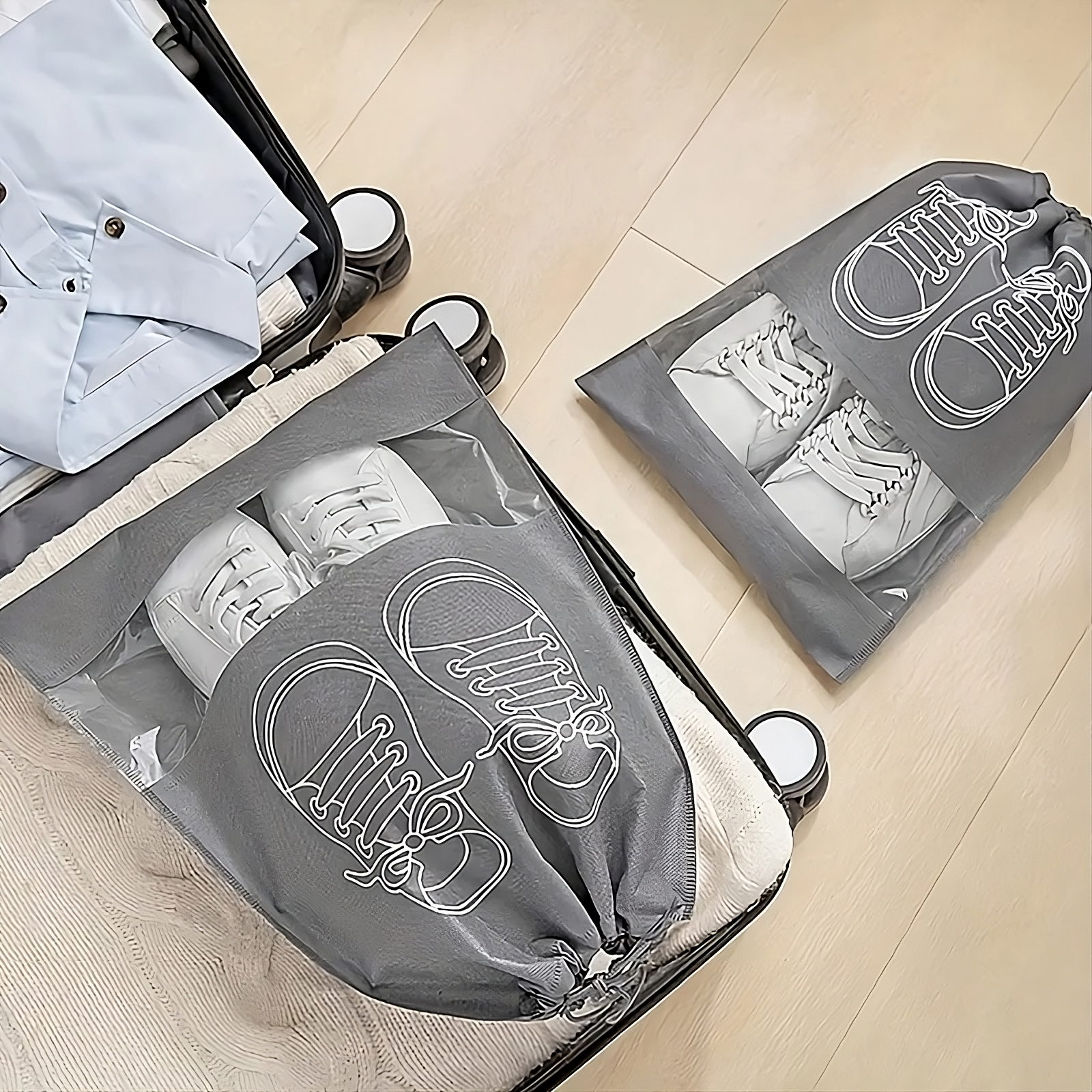 Bolsas para zapatos de viaje con cierre (Pack de 5) - B – Vista detalle del producto – NQLN Store