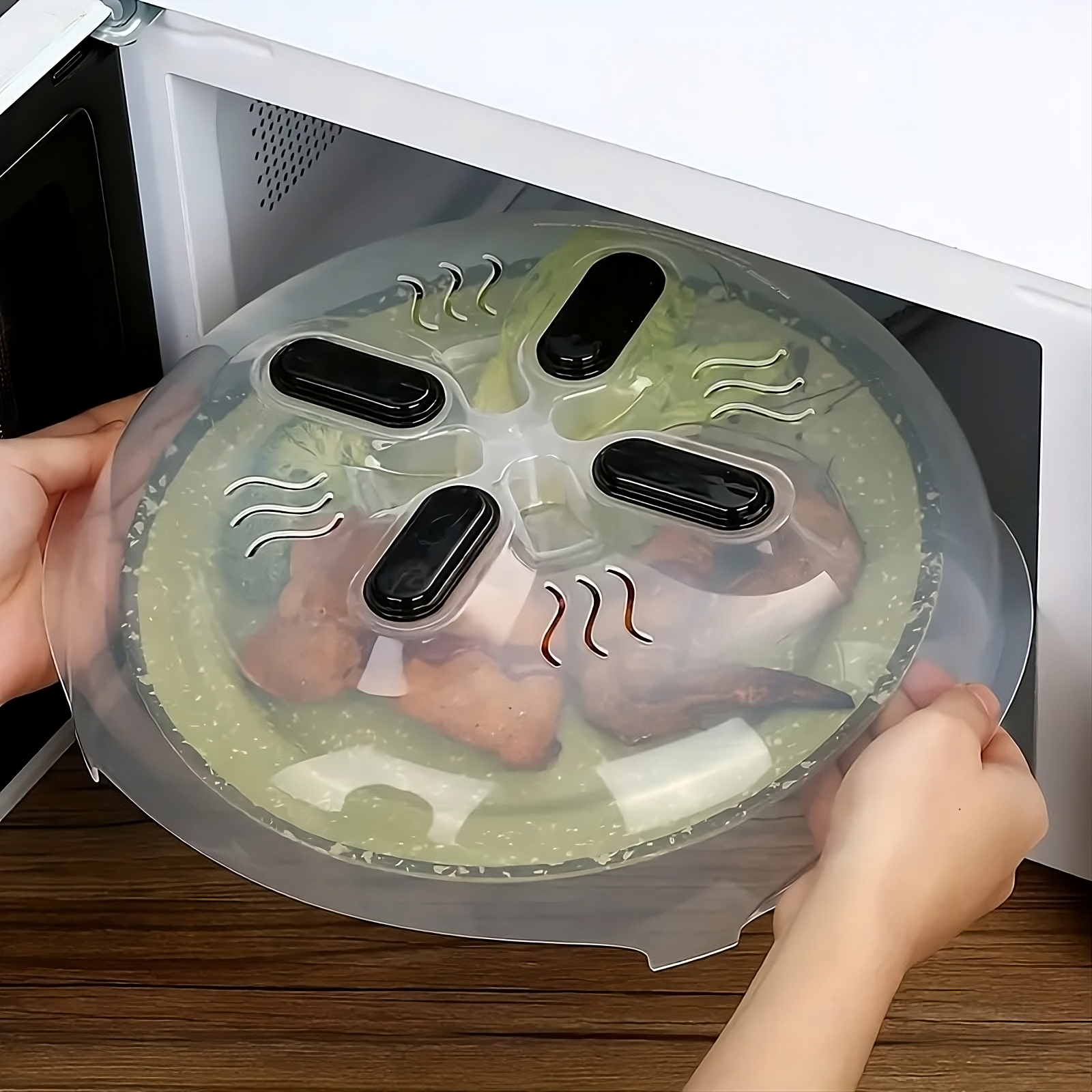 Cubierta magnetica de microondas para alimentos – Detalle y presentación – NQLN Store Venezuela