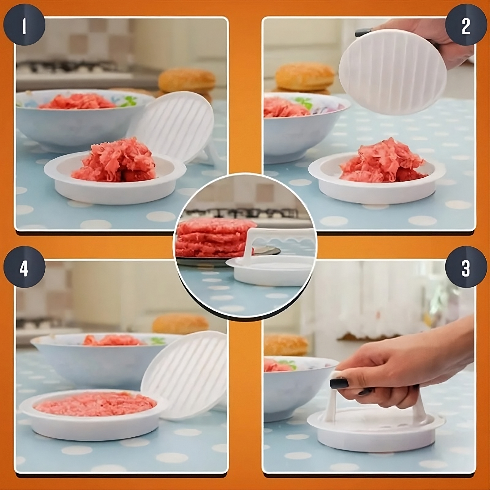 Herramienta de molde de carne de hamburguesa para cocina – Comprar al mejor precio en NQLN Store Venezuela