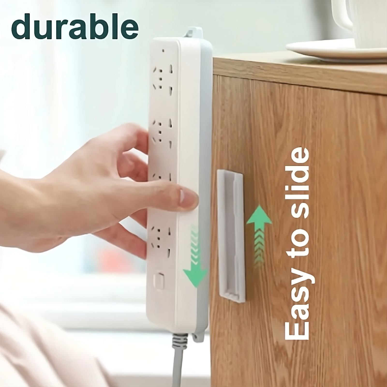 Fijador para regleta de pared autoadhesivo multifuncional – Envío a toda Venezuela – NQLN Store