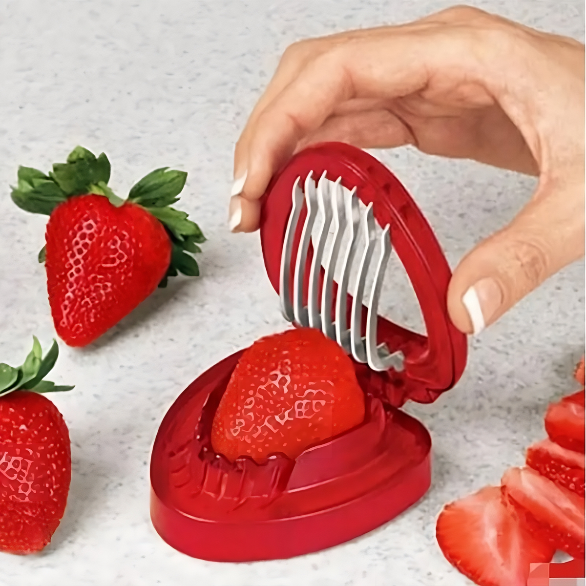 Cortador de fresas de acero inoxidable – Presentación del producto – Comprar en NQLN Store