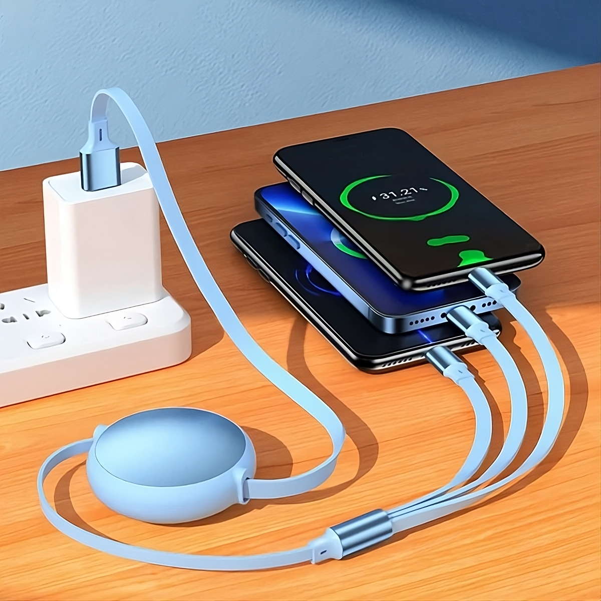 Cable de carga Lightning retractil 3 en 1 – Disponible en NQLN Store con envío gratis desde $20