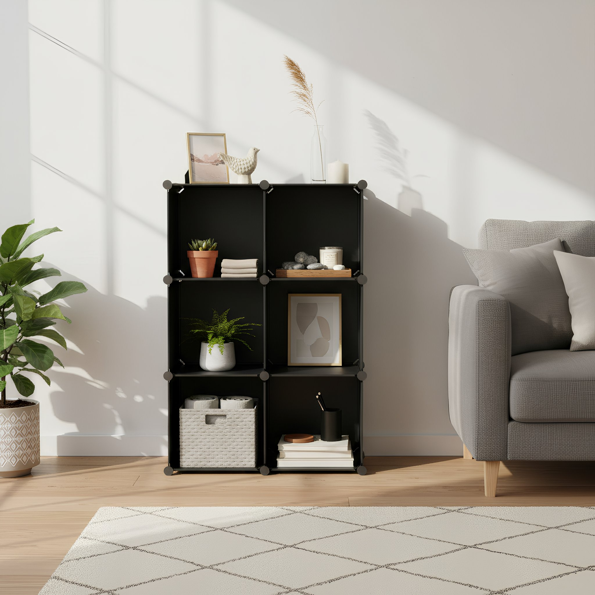 Estanteria de cubos modular Vauli (6 piezas) – Tienda online NQLN Store Venezuela