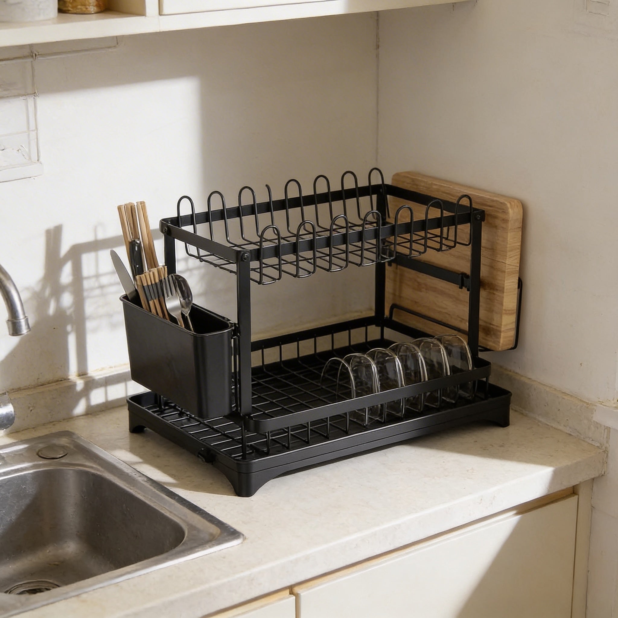 Escurridor inoxidable Vauli para cocina – Vista detalle del producto – NQLN Store