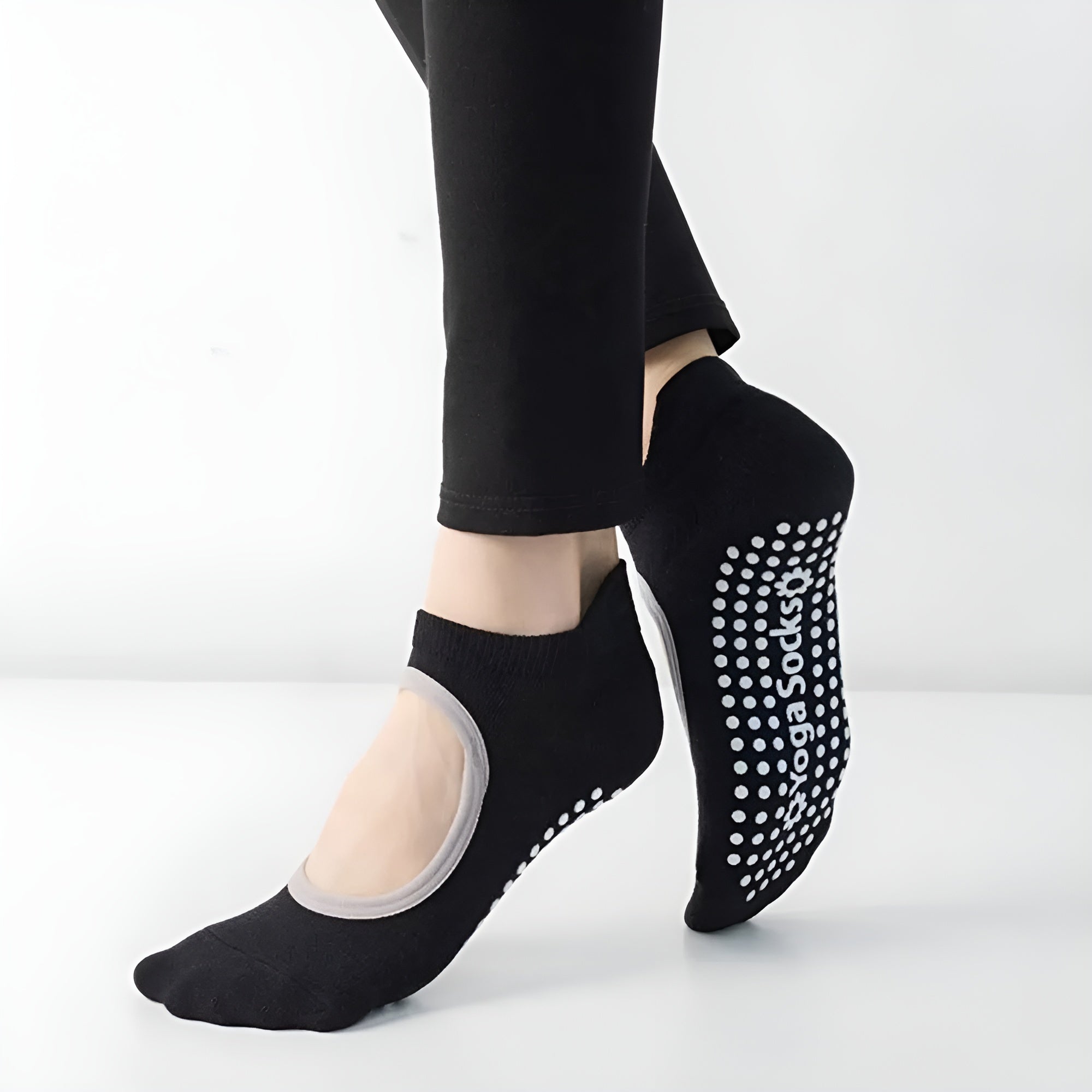 Medias de Yoga antideslizantes – Detalle de calidad y acabado – NQLN Store