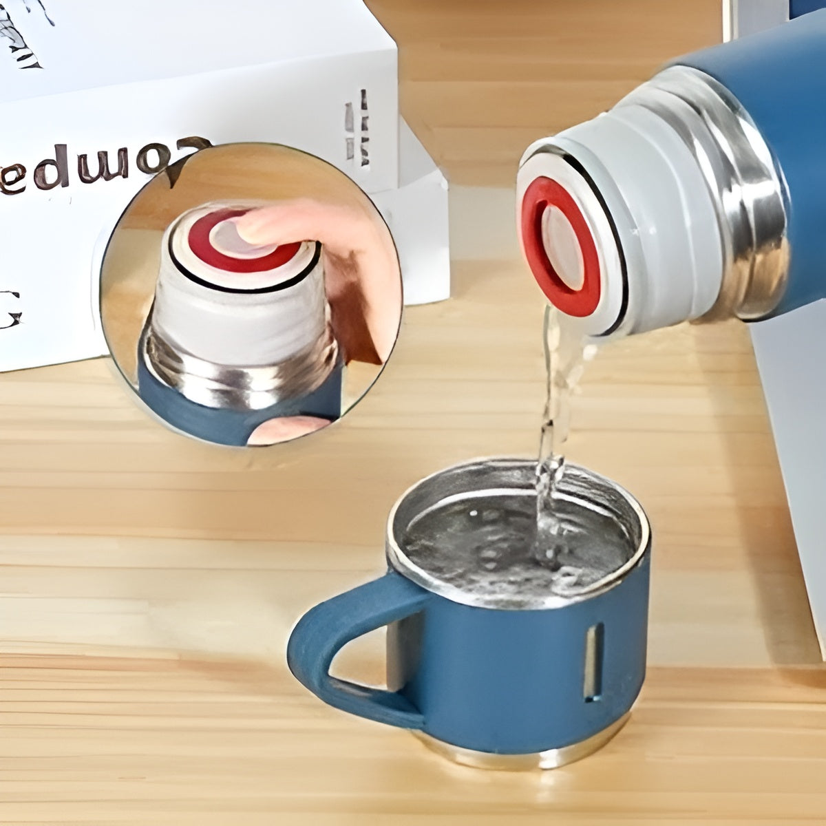 Termo para bebidas calientes y frías con tazas – Envío a toda Venezuela – NQLN Store