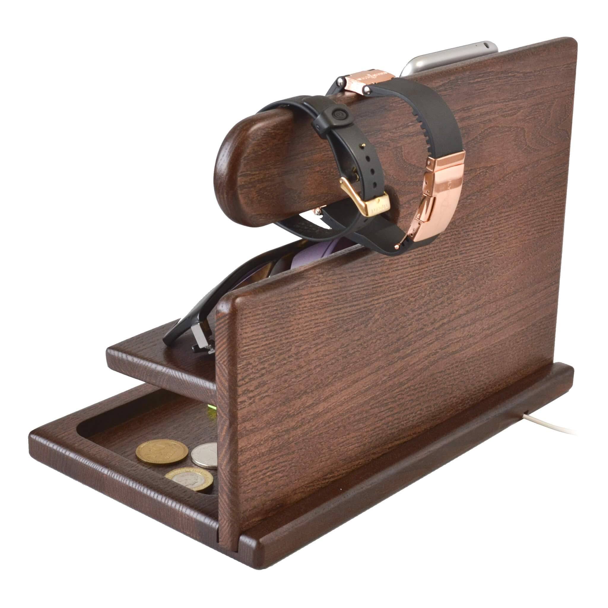 Organizador de madera para teléfono cartera reloj – Disponible en Caracas y Margarita – NQLN Store